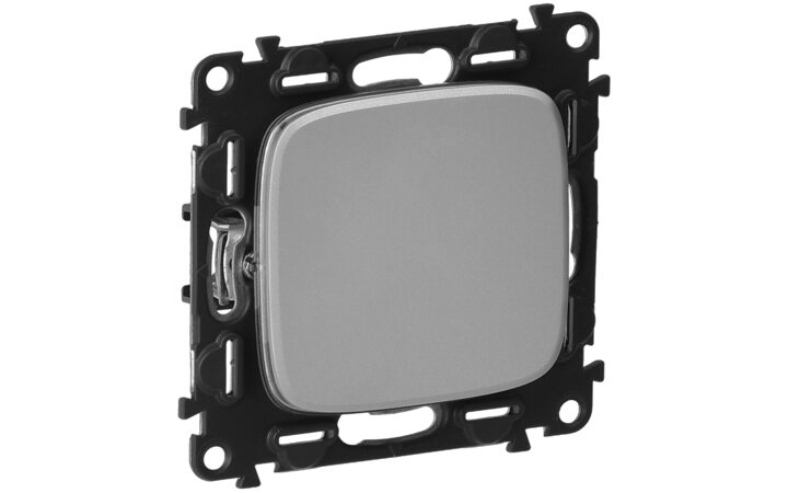 фото - Legrand Valena ALLURE DIY Алюминий выключатель 1-клавишный 10А 250В (752901)