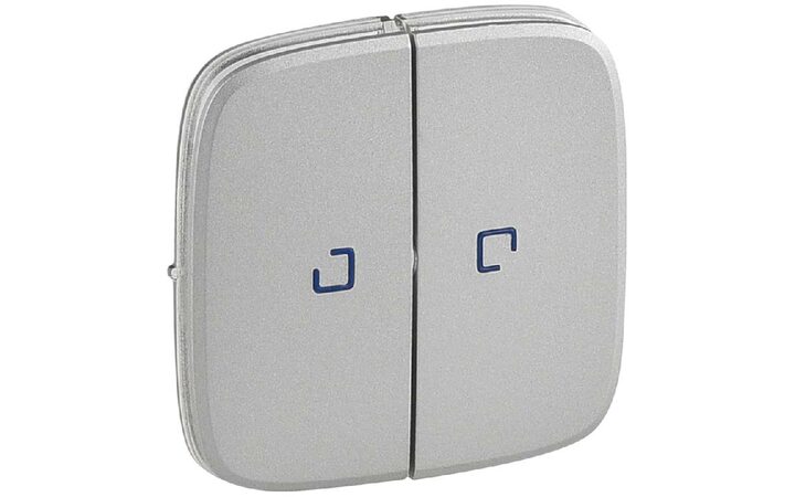 фото - Legrand Valena ALLURE Алюминий клавиша 2-ая с подсветкой/индикацией (755227)