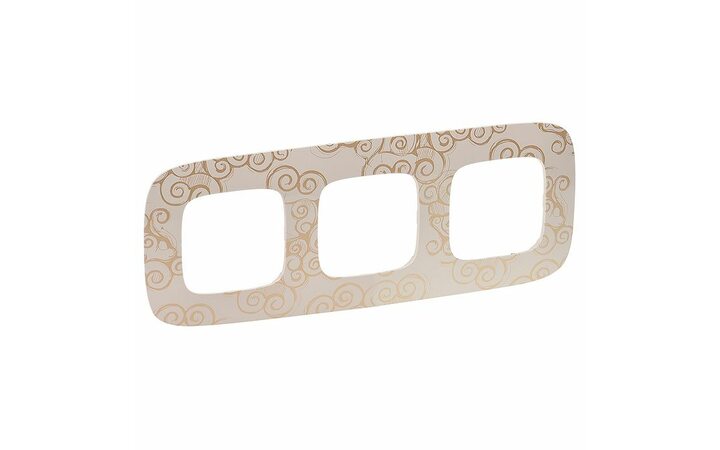 фото - Legrand Valena ALLURE Нарцисс золото Рамка 3-ая (754353)