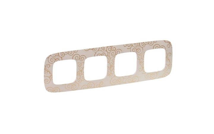 фото - Legrand Valena ALLURE Нарцисс золото Рамка 4-ая (754354)