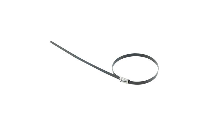 фото - REXANT Хомут стальной с полимерным покрытием 300 x 4,6 мм (упак. 50 шт) (07-0308-5)