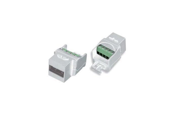 фото - Hyperline KJ1-USB-A2-SCRW-WH