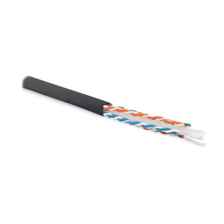 фото - Hyperline UUTP4-C6-S23-OUT-LSZH-BK-500 бухта 500м