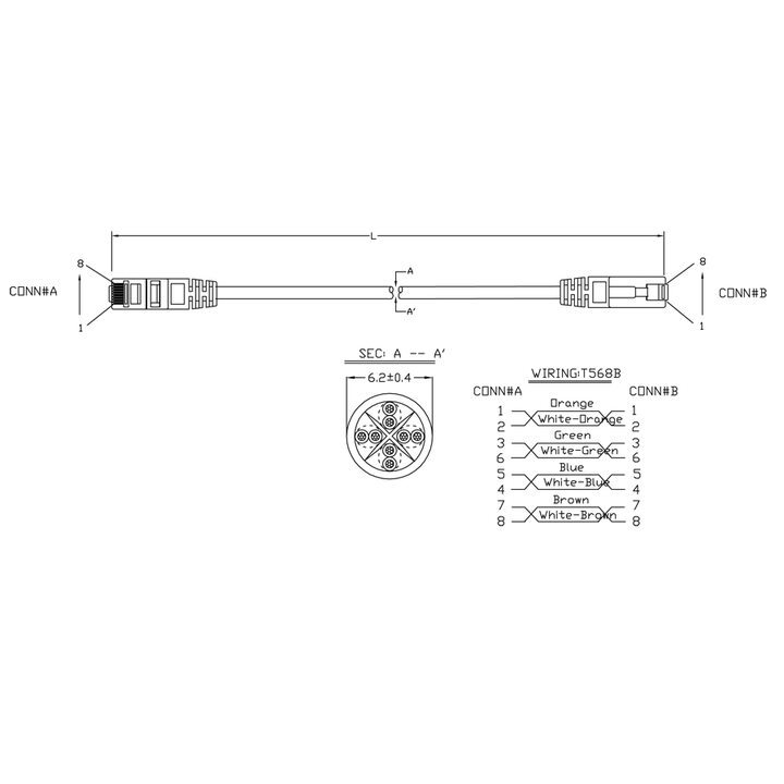 фото - Hyperline PC-LPM-UTP-RJ45-RJ45-C6a-0.5M-LSZH-GY