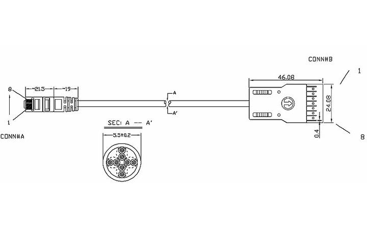 фото - Hyperline PC-110-RJ45-4P-C5e-1M-LSZH-GY