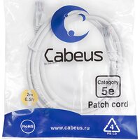 Cabeus PC-UTP-RJ45-Cat.5e-2m-WH-LSZH