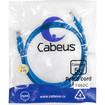 Cabeus PC-UTP-RJ45-Cat.5e-1m-BL-LSZH