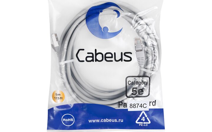 фото - Cabeus PC-FTP-RJ45-Cat.5e-5m-LSZH