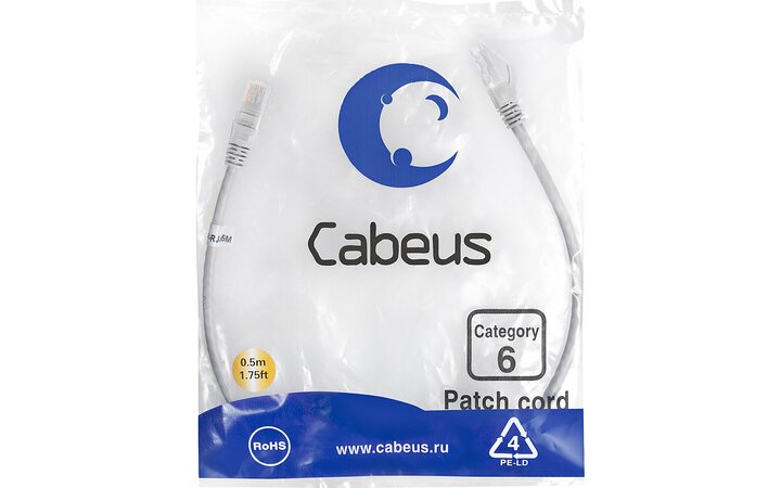 фото - Cabeus PC-UTP-RJ45-Cat.6-0.5m
