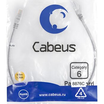 Cabeus PC-UTP-RJ45-Cat.6-0.5m-LSZH