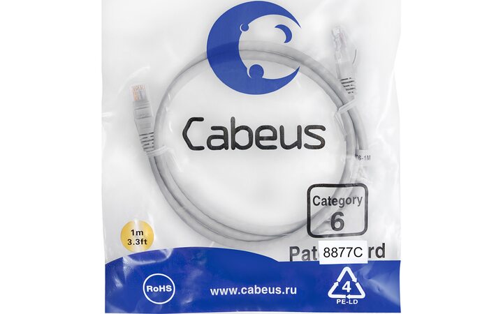фото - Cabeus PC-UTP-RJ45-Cat.6-1m-LSZH