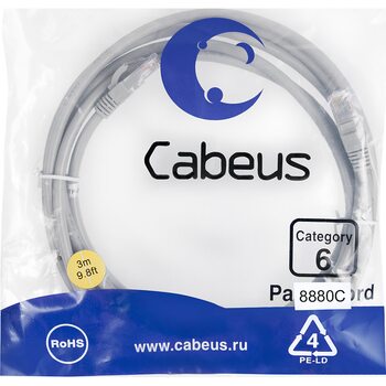 фото - Cabeus PC-UTP-RJ45-Cat.6-3m-LSZH