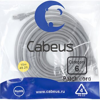 Cabeus PC-UTP-RJ45-Cat.6-15m