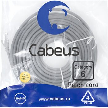 Cabeus PC-UTP-RJ45-Cat.6-20m