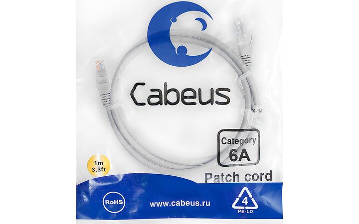 фото - Cabeus PC-UTP-RJ45-Cat.6a-1m-LSZH