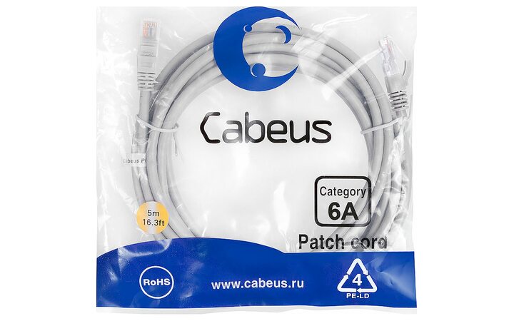 фото - Cabeus PC-UTP-RJ45-Cat.6a-5m-LSZH