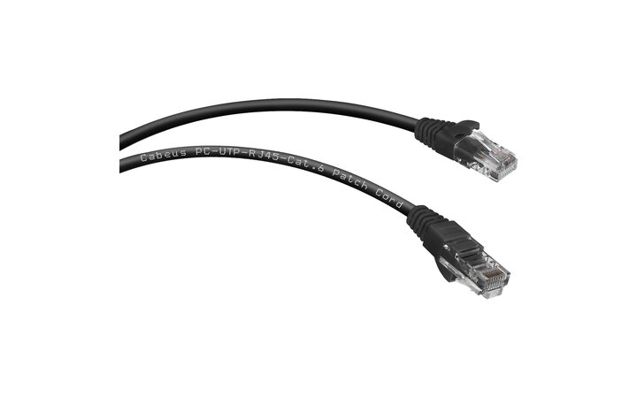 фото - Cabeus PC-UTP-RJ45-Cat.6-1m-BK