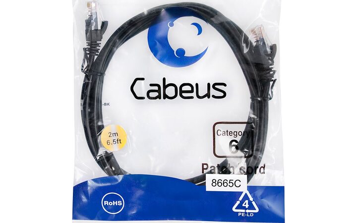 фото - Cabeus PC-UTP-RJ45-Cat.6-2m-BK