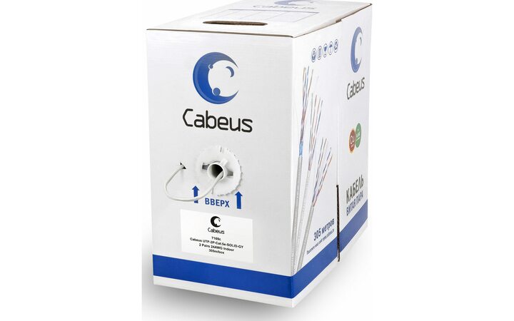фото - Cabeus UTP-2P-Cat.5e-SOLID-GY