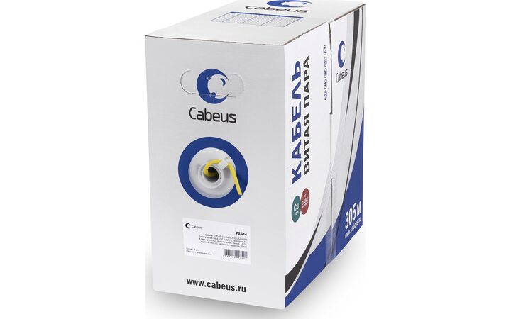 фото - Cabeus UTP-4P-Cat.5e-SOLID-YL