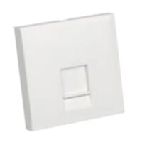 ЭКОПЛАСТ Накладка для розетки телефонной, компьютерной RJ, 45х45 мм (белый) LK45