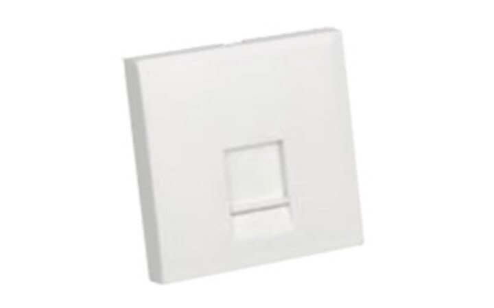 фото - ЭКОПЛАСТ Накладка для розетки телефонной, компьютерной RJ, 45х45 мм (белый) LK45