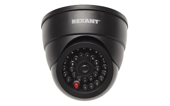 фото - REXANT Муляж камеры внутренний, купольный с вращающимся объективом, черный (45-0230)