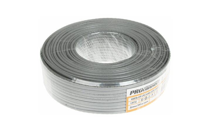 фото - PROCONNECT Кабель UTP 4PR 24AWG CAT5e 100м (01-0043-100), бухта 100м