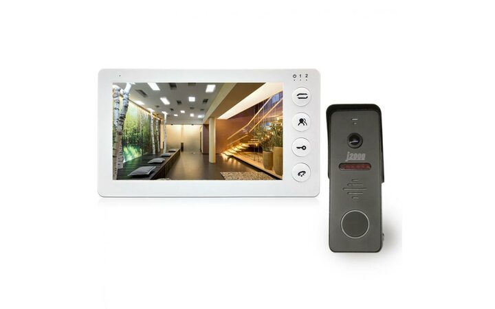 фото - J2000 Комплект видеодомофона 7'-1 КАРИНА AHD 2mp (белый)/АНТЕЙ AHD 2,0 mp (черный)