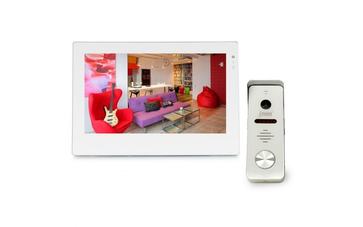 фото - J2000 Комплект видеодомофона 7'-7 ВИОЛЕТТА AHD 2.0 Touch W (белый)/АНТЕЙ AHD 2,0 mp (белый)