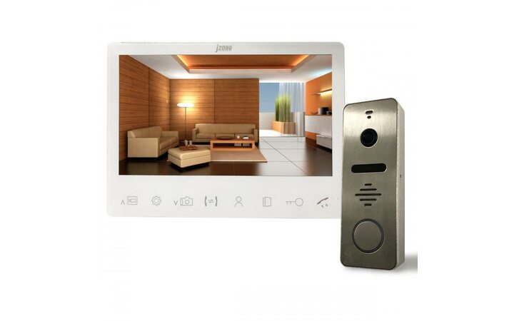 фото - J2000 Комплект видеодомофона 7'-8 Вероника AHD 2mp (белый)/АНТЕЙ AHD 2,0 mp (серебро)