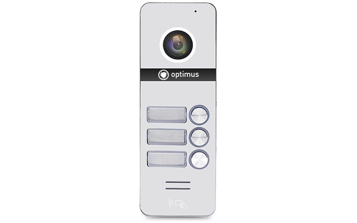 фото - Optimus DSH-1080/3 (белый) - Вызывная панель на 3 видеодомофона