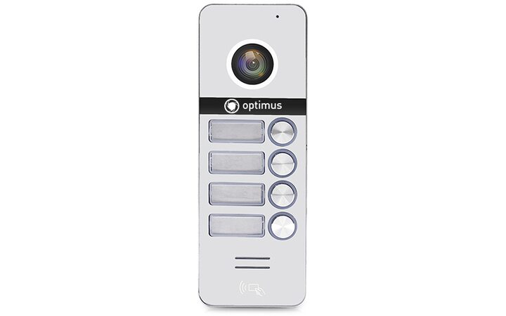 фото - Optimus DSH-1080/4 (белый) - Вызывная панель на 4 видеодомофона