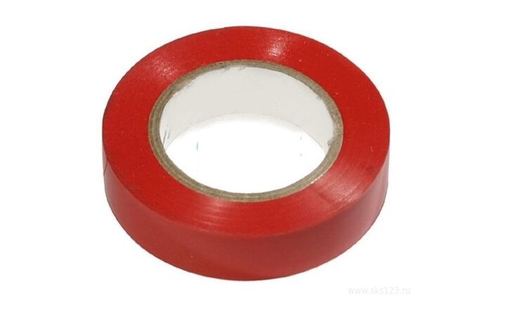 фото - ELETEC Изолента ПВХ 20*15*0,13 красная, бухта 20м