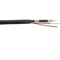 ELETEC Кабель комбинированный RG59 CU+2x0.75 мм2 75 Ом, черный, 200 м (04-125) бухта 200м