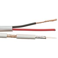 ELETEC Кабель комбинированный КВК-В-2Э2x0.75 мм2 75 Ом, плоский, белый, 200 м (04-077) бухта 200м