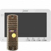 J2000 Комплект видеодомофона 7'-4 Кристина/Адмирал PAL (бел/медь)