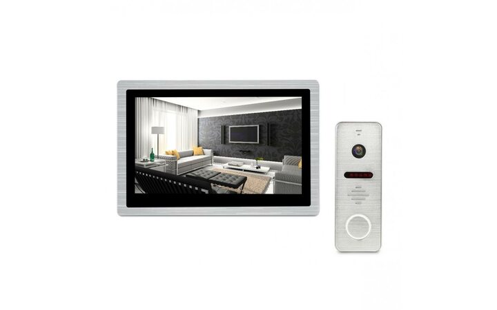 фото - J2000 Комплект видеодомофона 10'-9 АРИНА AHD 2mp (черный)/АНТЕЙ 2Mp v.2(серебро)