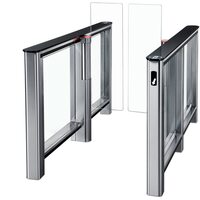 Турникет 'Скоростной проход' PERCo-ST-01 с крышками из закаленного стекла со створками(300мм, высота 1300мм)