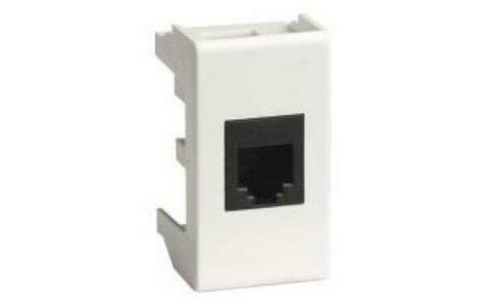 фото - ДКС 45038 Розетка компьютерная СП Viva 1мод. RJ45 CAT.5E бел.