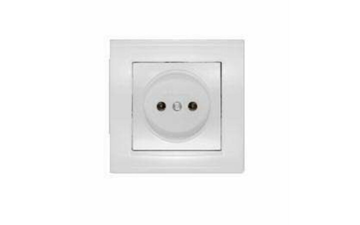 фото - Розетка 1-м СП Бриллиант 16А IP20 без заземл. бел. UNIVersal 7947588