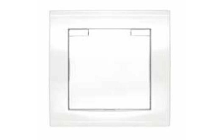 фото - Розетка 1-м СП Бриллиант 16А IP20 с заземл. с крышкой бел. UNIVersal 7947649