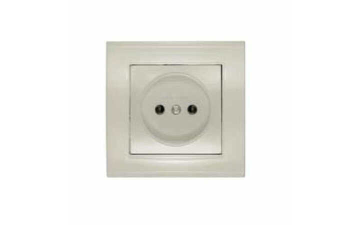 фото - Розетка 1-м СП Бриллиант 16А IP20 без заземл. сл. кость UNIVersal 7948806