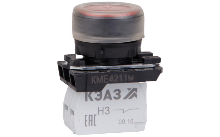 фото - Кнопка КМЕ 4211м 1но+1нз цилиндр IP65 красн. КЭАЗ 248244
