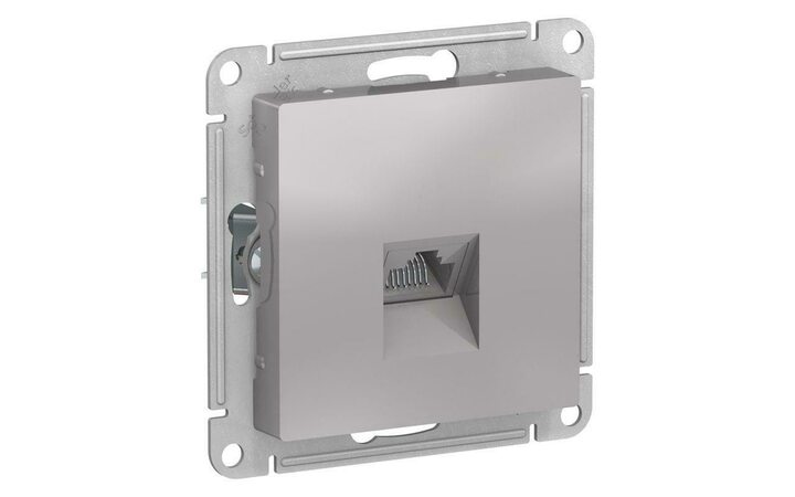 фото - Механизм розетки компьютерной AtlasDesign RJ45 алюм. SchE ATN000383