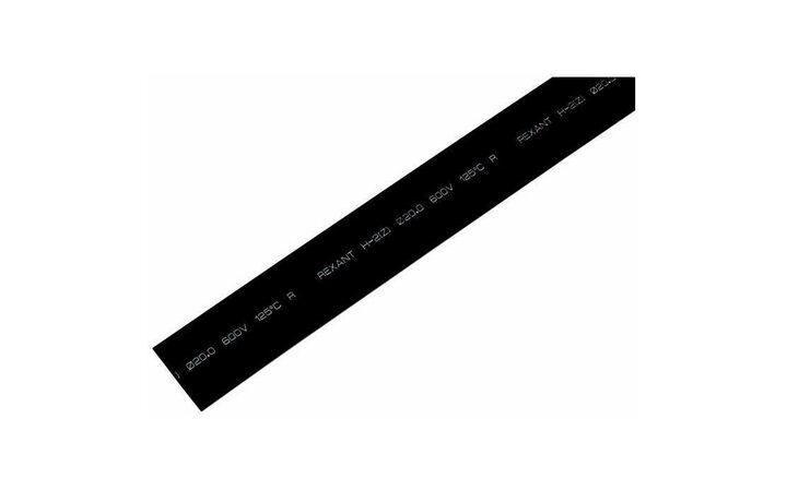 фото - Трубка термоусадочная 20.0/10.0 1м черн. Rexant 22-0008