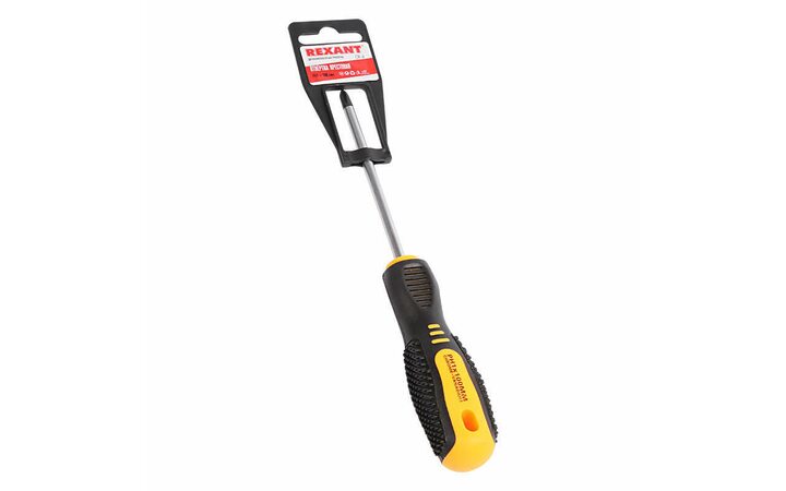 фото - Отвертка крестовая PH 1х100мм двухкомпонентная рукоятка Rexant 12-4727