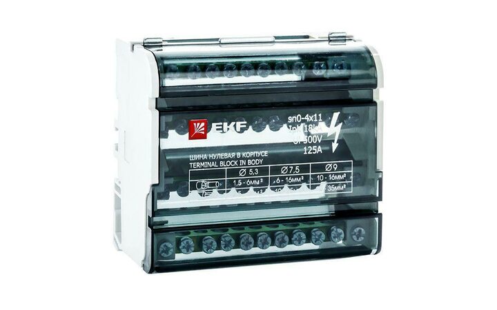 фото - Шина нулевая в корпусе 4х11 EKF sn0-4x11