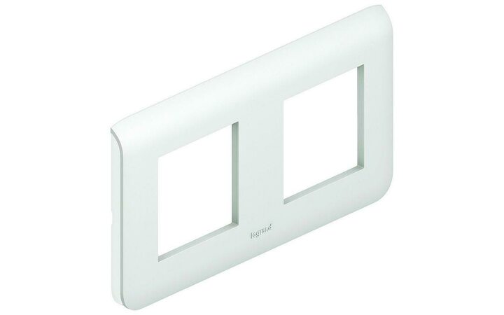 фото - Legrand Mosaic Белый Рамка 2-ая горизонт 4М (277804L)