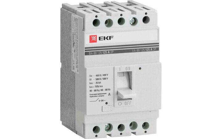 фото - Выключатель автоматический 3п 125/63А 25кА ВА-99 PROxima EKF mccb99-125-63
